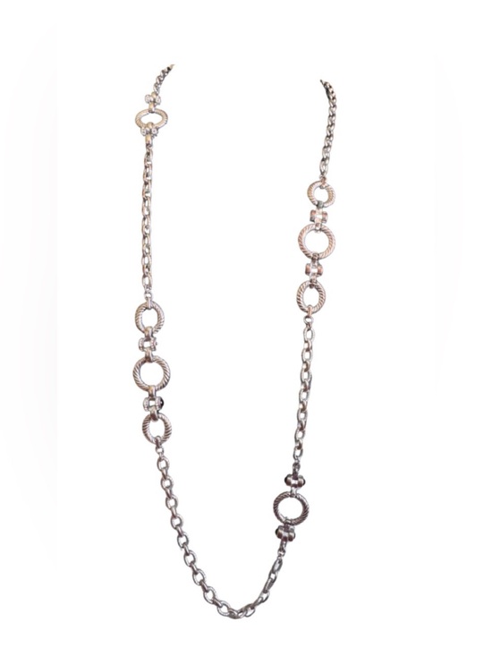 Jewelry - LONG White House Black Market silver toned chain White House